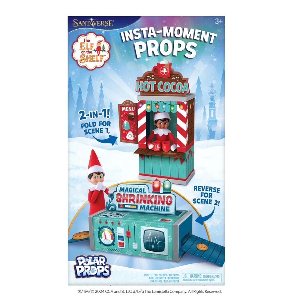 NWT Elf On The Shelf Polar Props Insta-Moments Props, Shrink Machine & Hot Cocoa